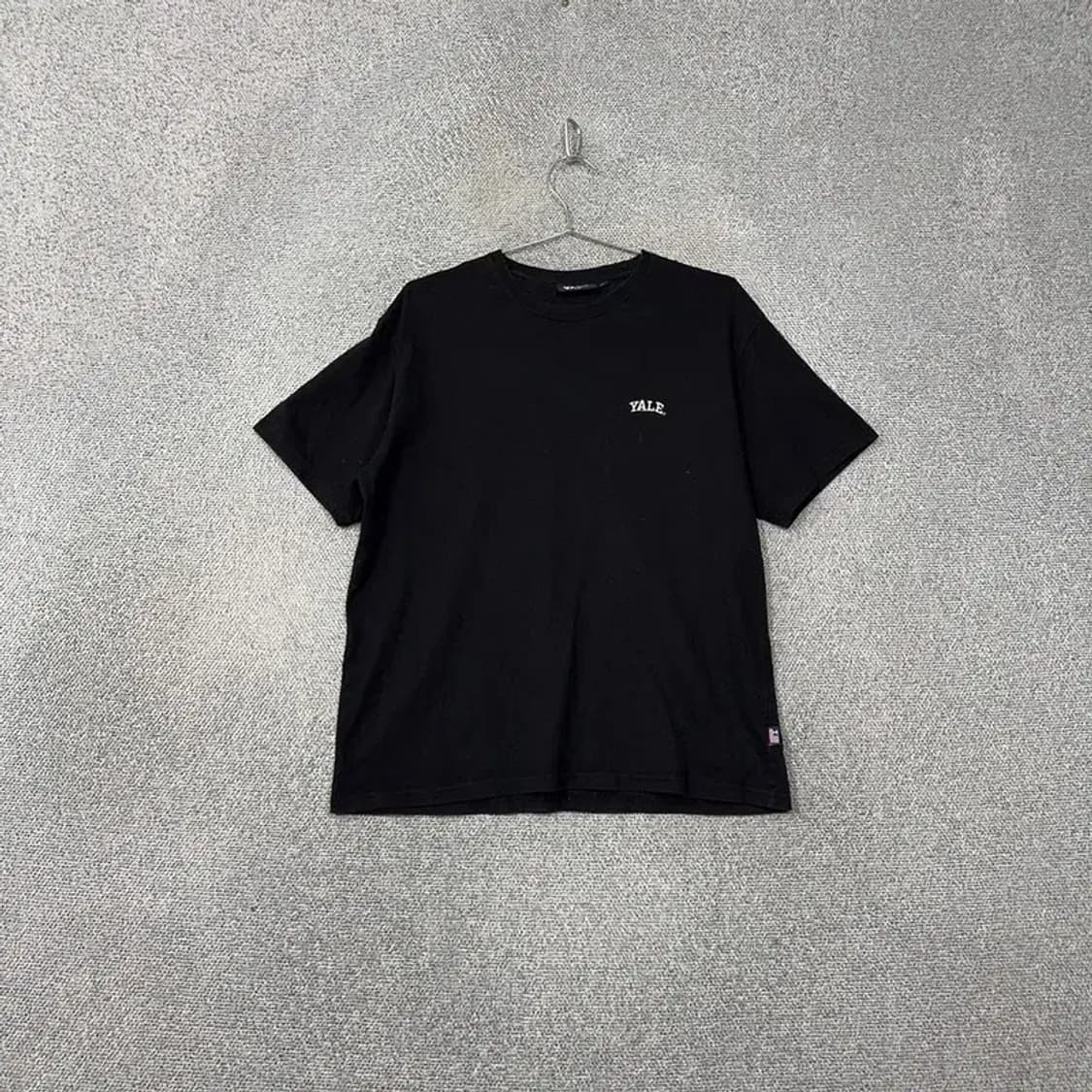 예일 심플 로고 남성 블랙 반팔 티 L 상품이미지1