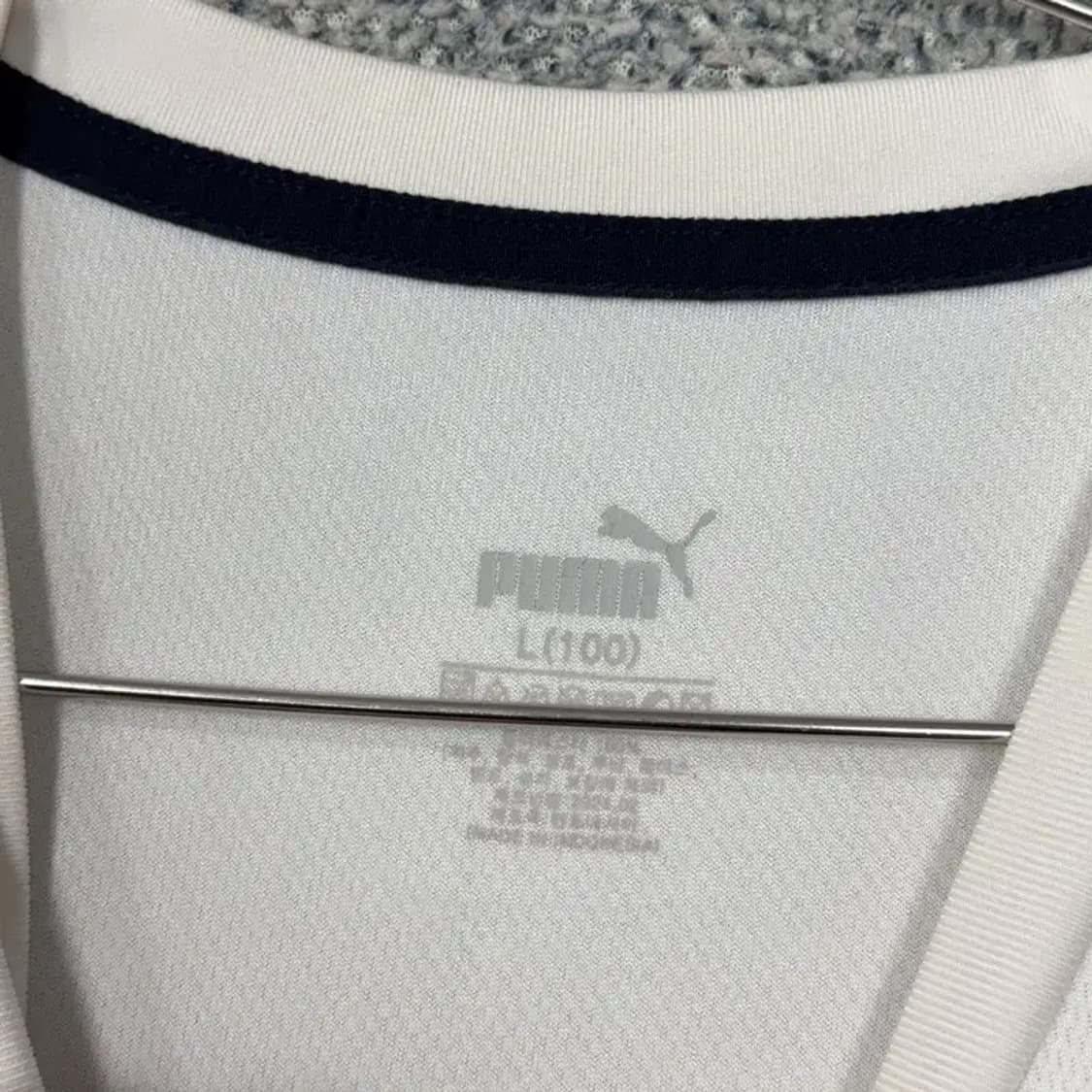 푸마 화이트 로고 남성 기능성 반팔티 100 상품이미지6