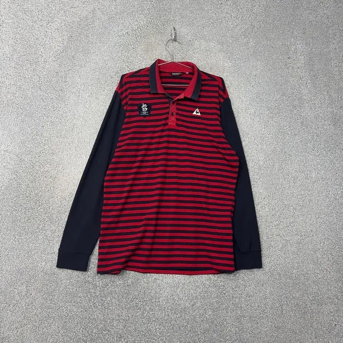 르꼬끄 골프 로고 스트라이프 기능성 긴팔 카라티 3XL 상품이미지1