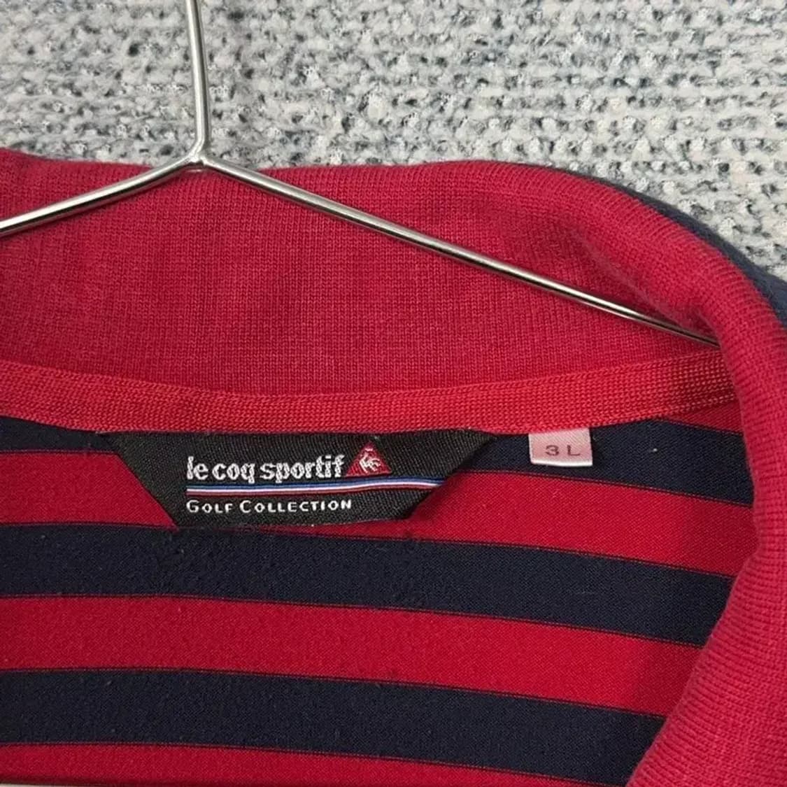 르꼬끄 골프 로고 스트라이프 기능성 긴팔 카라티 3XL 상품이미지3