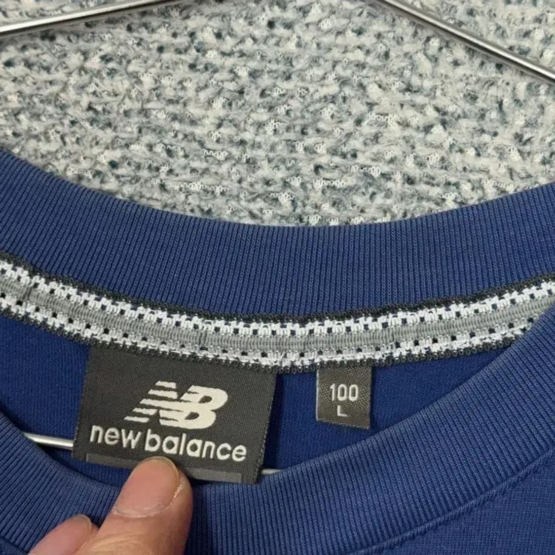 뉴발란스 네이비 로고 남성 기능성 반팔 티 100(L) 상품이미지3