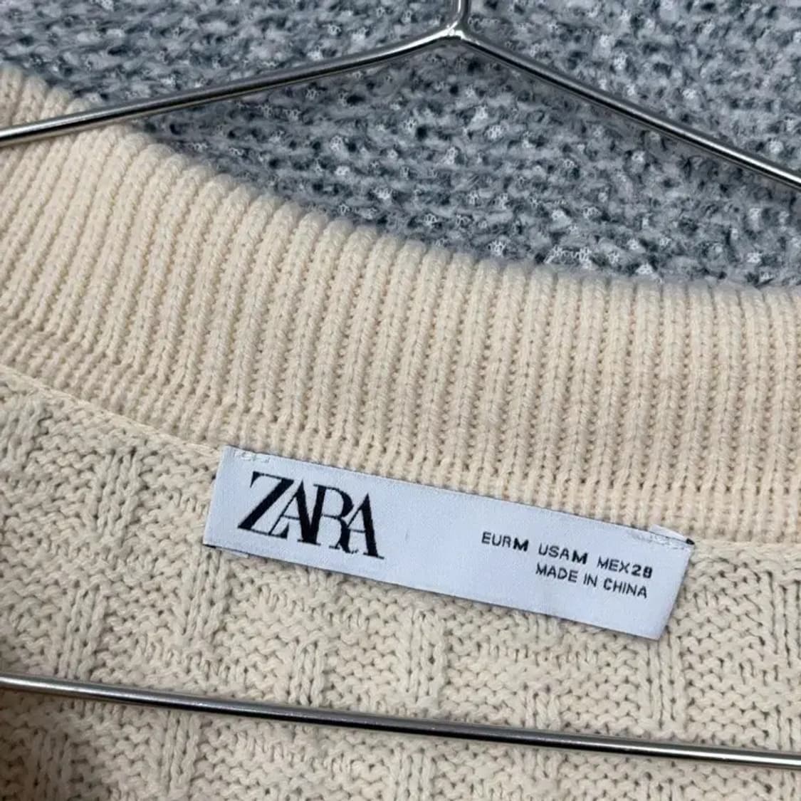 자라 베이지 니트 조끼 베스트 M 상품이미지6
