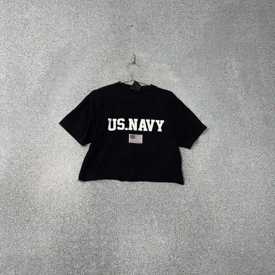 그루브라임 프린팅 블랙 크롭 반팔티 L 상품이미지1