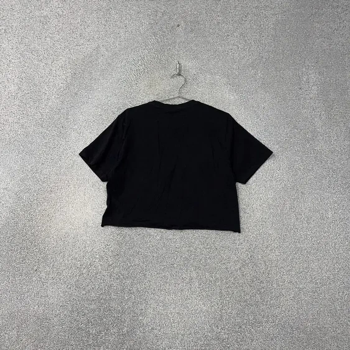 그루브라임 프린팅 블랙 크롭 반팔티 L 상품이미지2