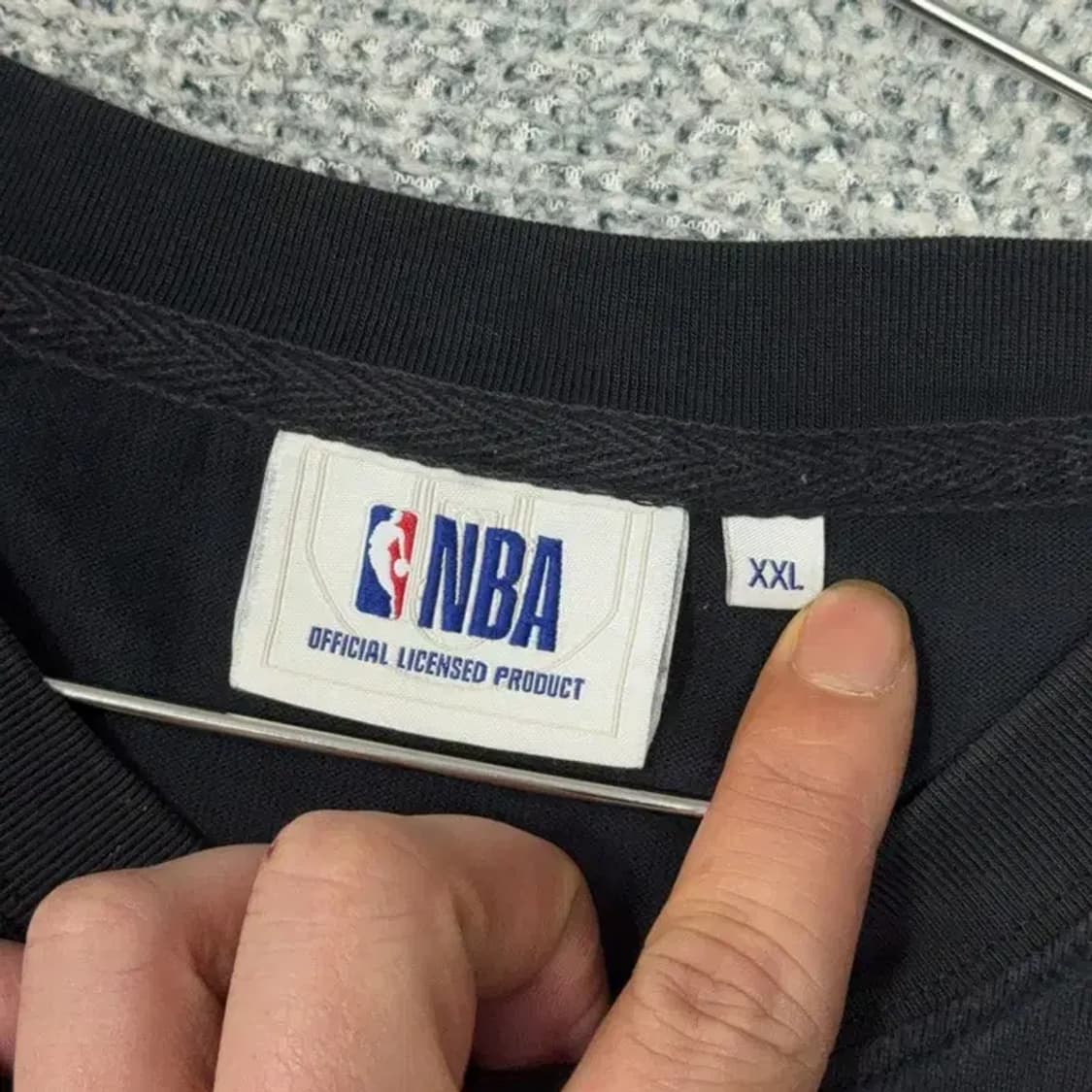 NBA 심플 로고 블랙 오버핏 반팔티 XXL 상품이미지3