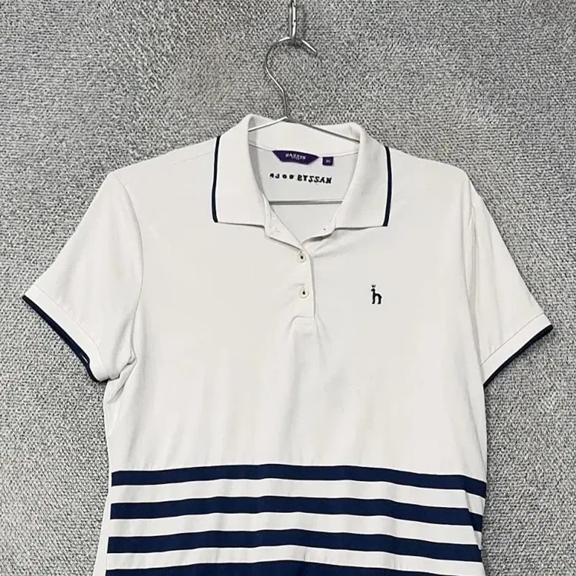 해지스 골프 로고 화이트 여성 기능성 반팔 카라티 95 상품이미지3