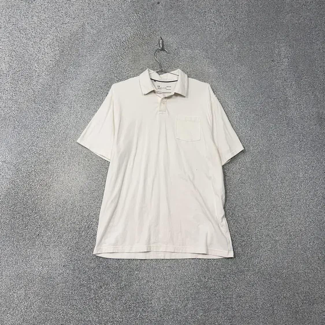 언더아머 화이트 남성 기능성 반팔 카라티 L 상품이미지1