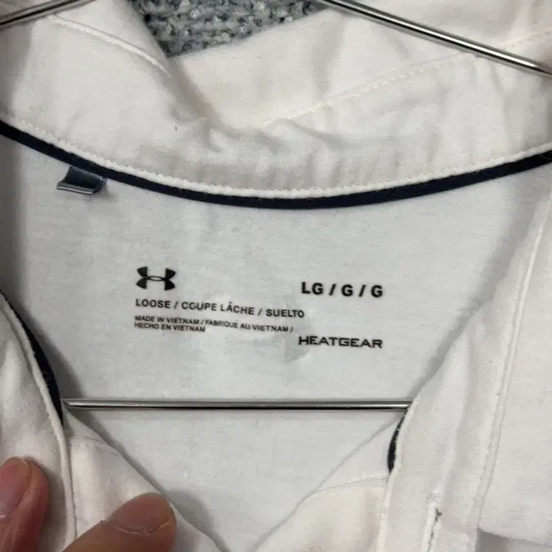 언더아머 화이트 남성 기능성 반팔 카라티 L 상품이미지6
