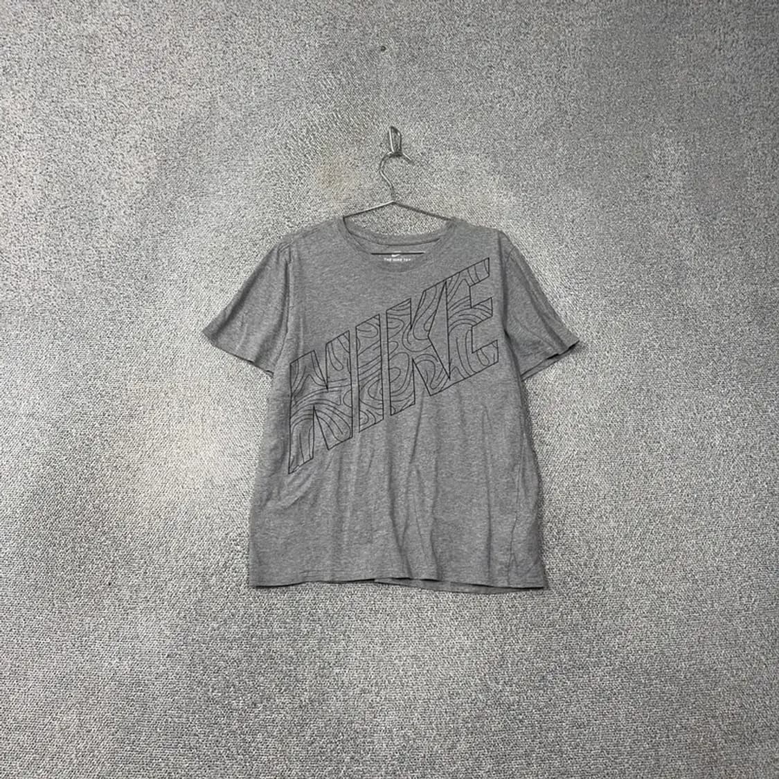 나이키 빅로고 프린팅 라이트 그레이 반팔 티 XL 상품이미지1