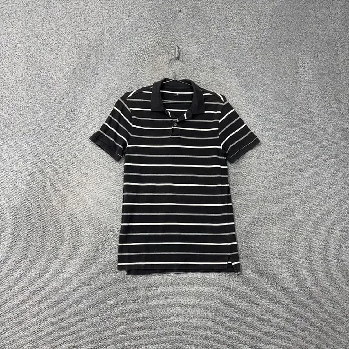 갭 스트라이프 블랙 캐주얼 반팔 카라티 M 상품이미지1