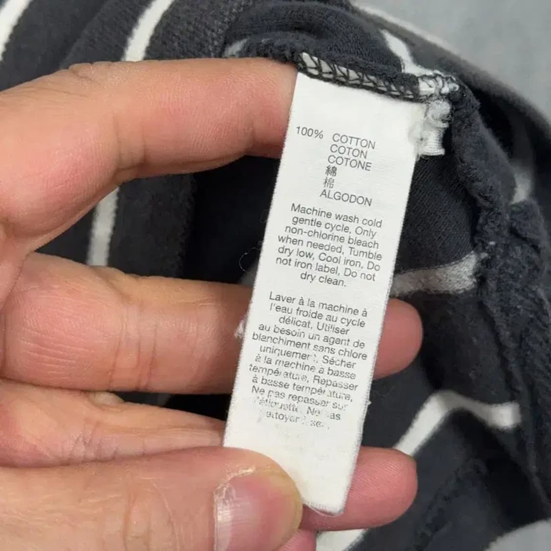 갭 스트라이프 블랙 캐주얼 반팔 카라티 M 상품이미지6