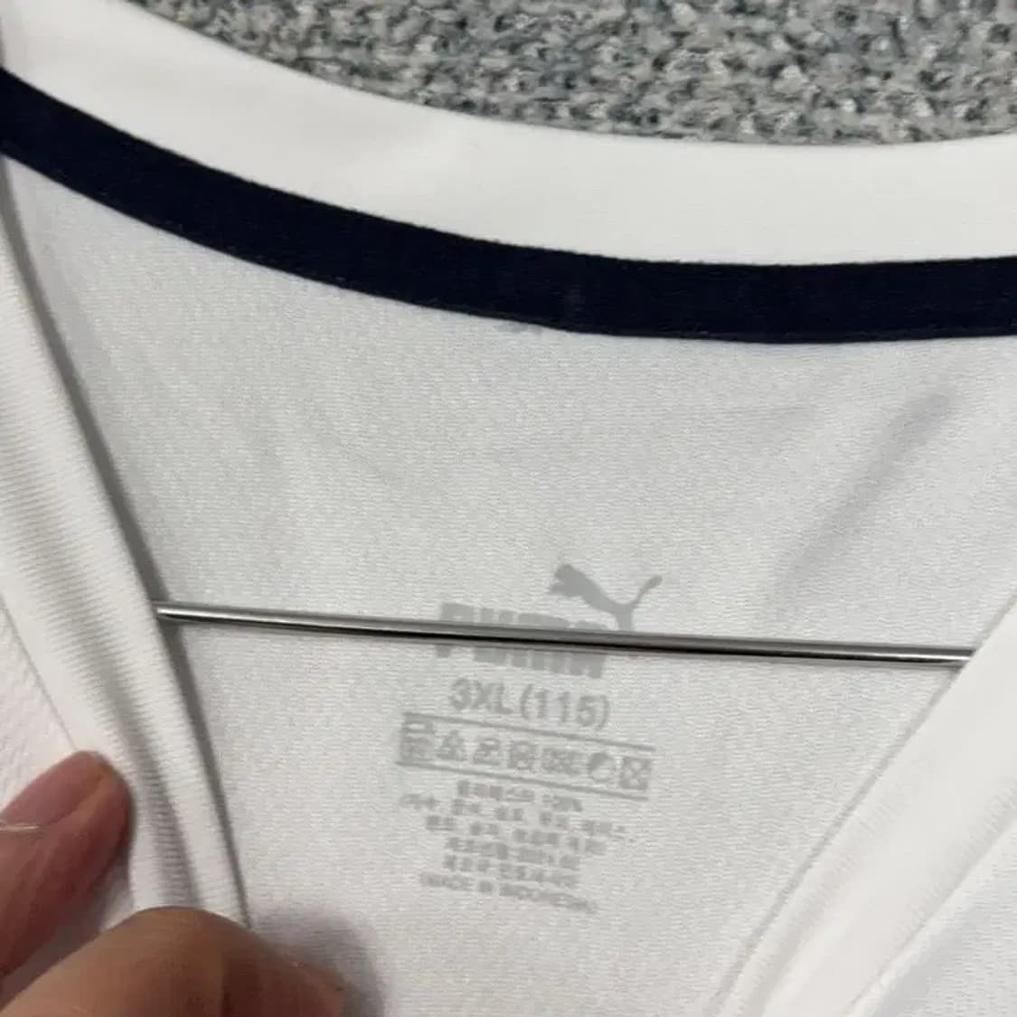 푸마 화이트 로고 남성 운동 기능성 반팔 티 3XL(115) 상품이미지3