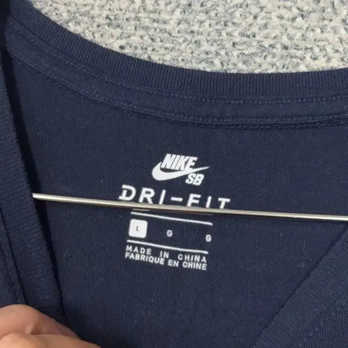 나이키 빅스우시 로고 프린팅 네이비 반팔 티 L 상품이미지3