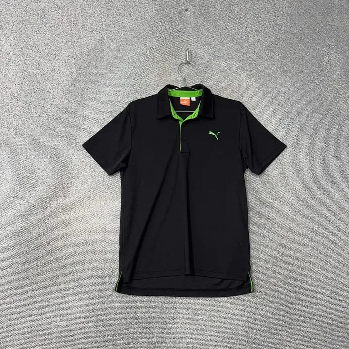 푸마 블랙 로고 남성 기능성 반팔 카라티 M 상품이미지1