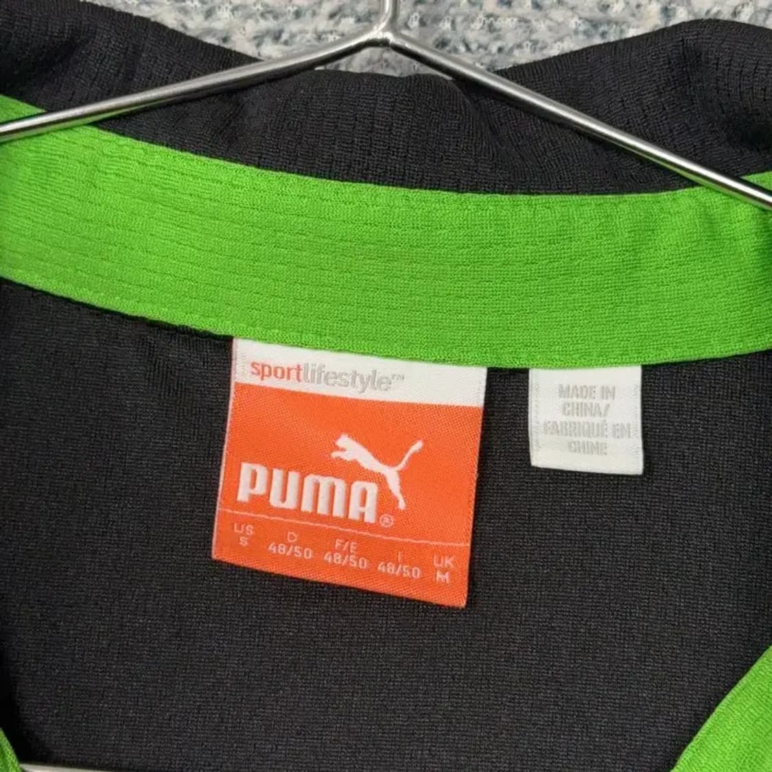 푸마 블랙 로고 남성 기능성 반팔 카라티 M 상품이미지3