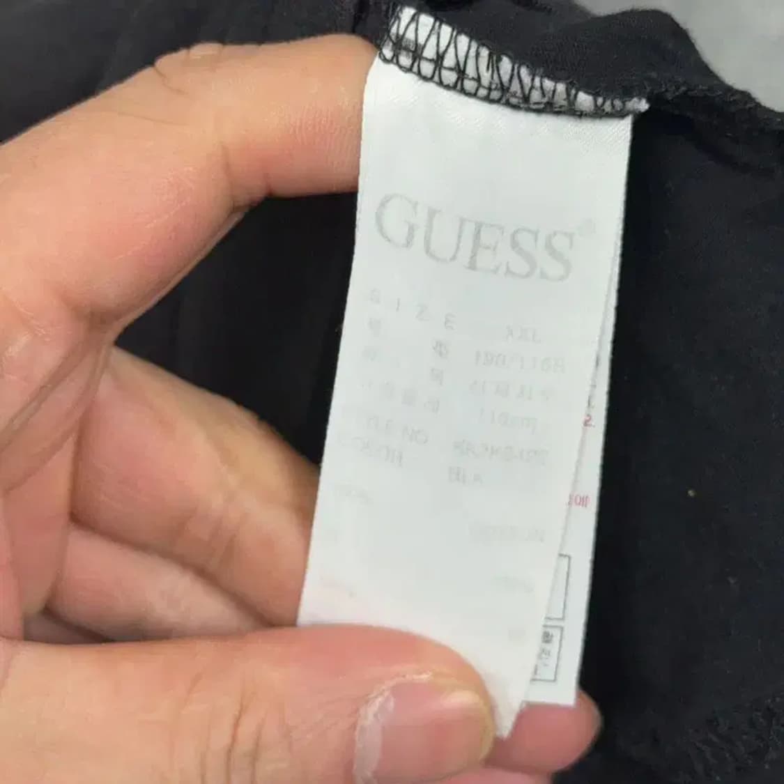 게스 프린팅 블랙 남성 캐주얼 반팔 티 XXL 상품이미지4