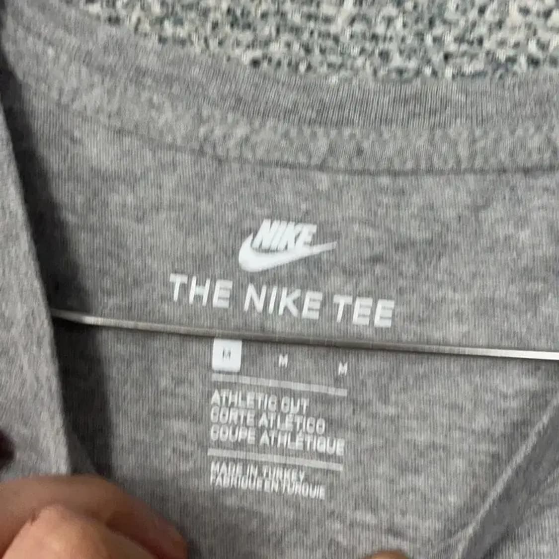 나이키 라이트 그레이 로고 스우시 반팔 티 M 상품이미지3
