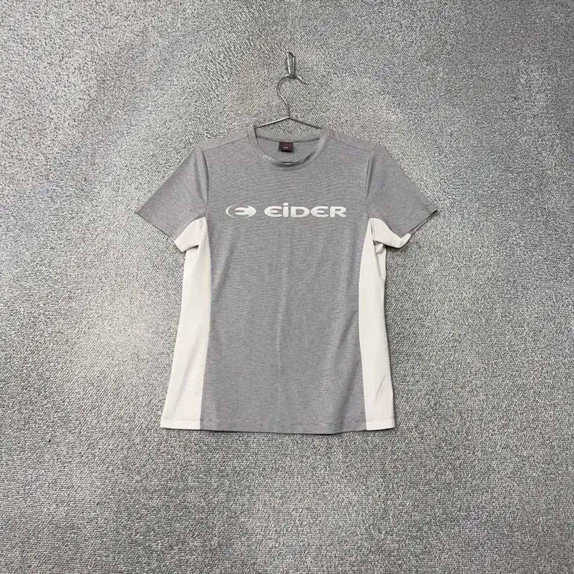 아이더 프린팅 라이트 그레이 운동 기능성 반팔 티 L 상품이미지1