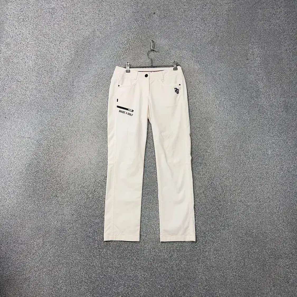 파리게이츠 골프 로고 화이트 기능성 팬츠 25 상품이미지1