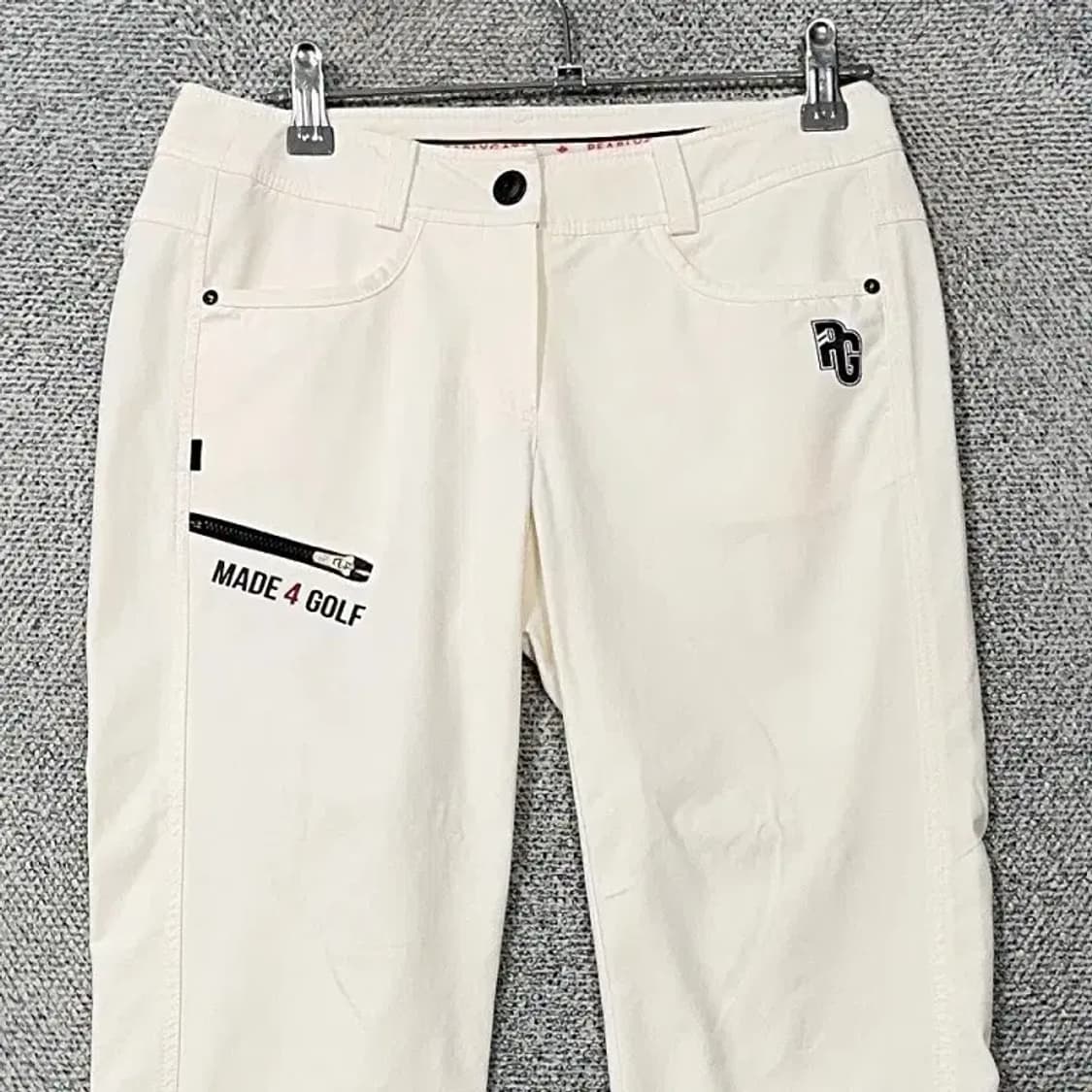 파리게이츠 골프 로고 화이트 기능성 팬츠 25 상품이미지3