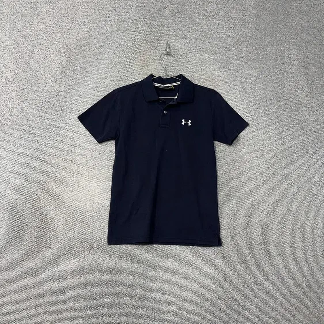 언더아머 네이비 로고 남성 기능성 반팔 카라티 M 상품이미지1