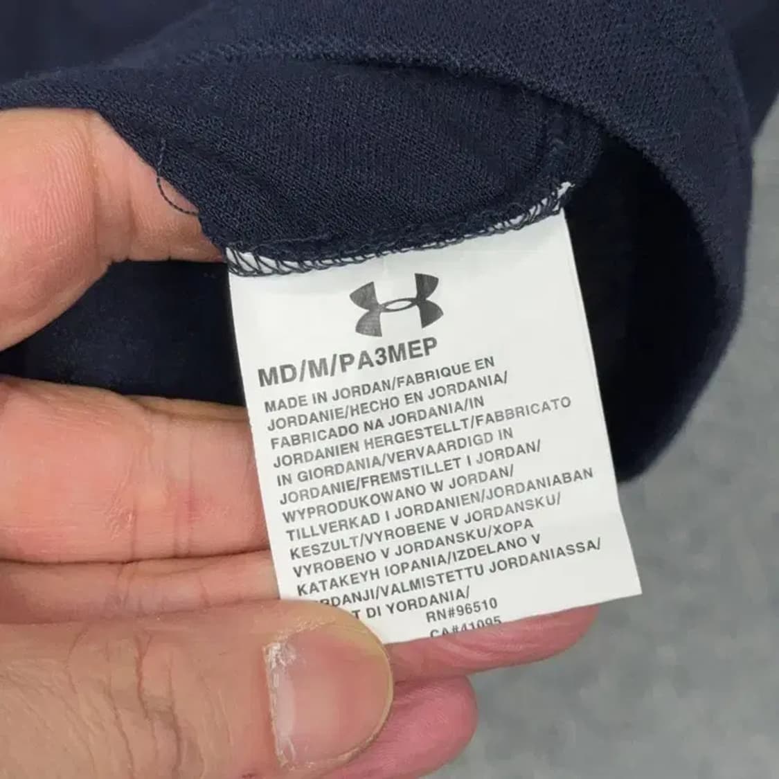 언더아머 네이비 로고 남성 기능성 반팔 카라티 M 상품이미지4