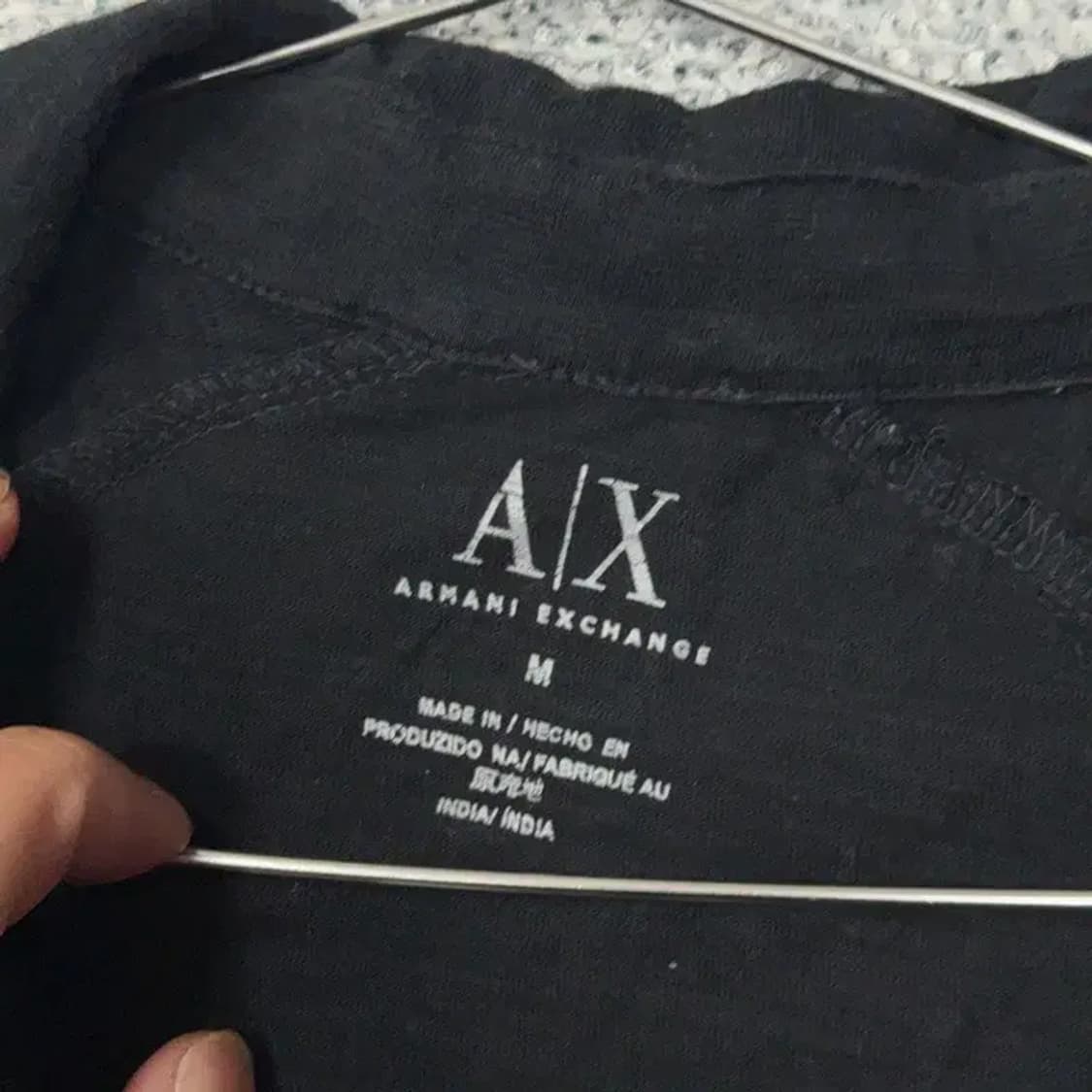 알마니 익스체인지 프린팅 남성 반팔 카라티 M 상품이미지3