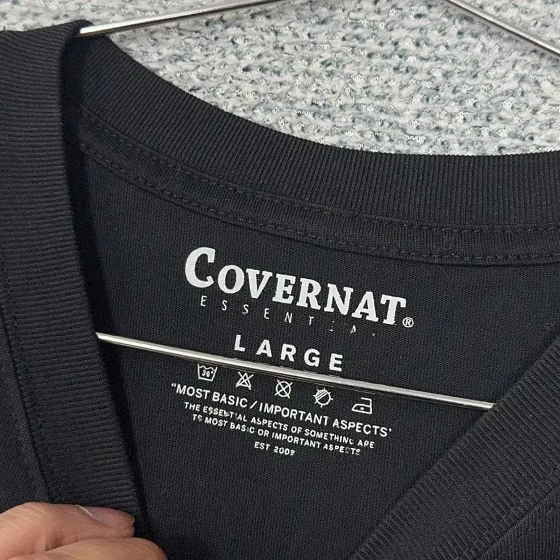 커버낫 블랙 스펠 로고 코튼 반팔티 L 상품이미지3