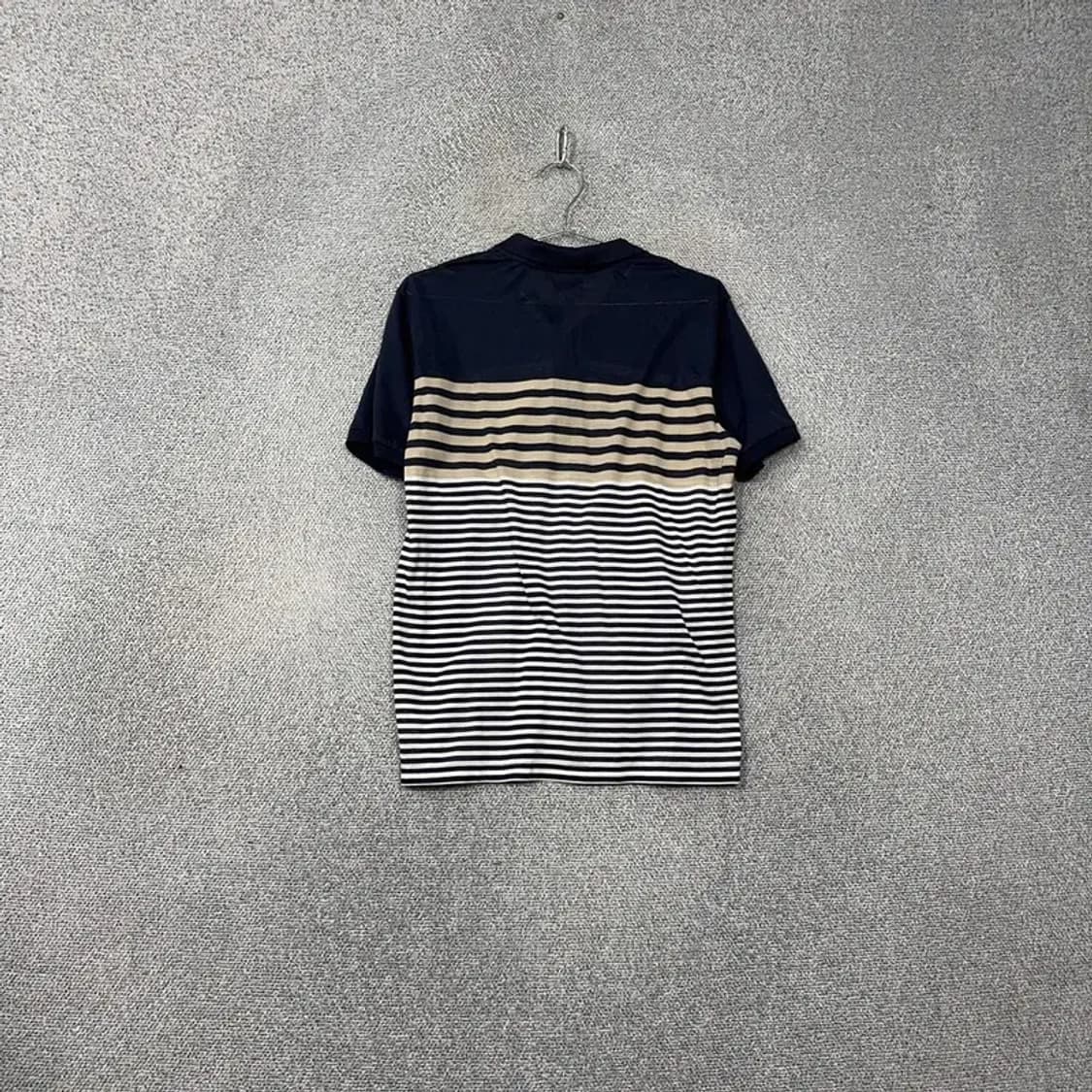 머렐 로고 등산 기능성 스트라이프 블루 반팔 카라티 L/100 상품이미지2