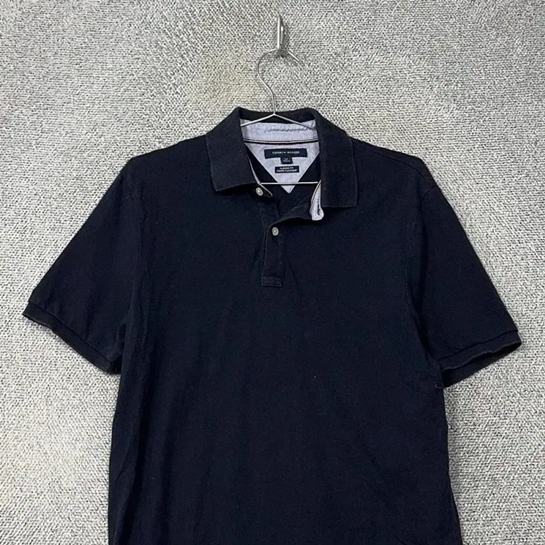 타미힐피거 네이비 로고 남성 반팔 카라티 S 상품이미지3