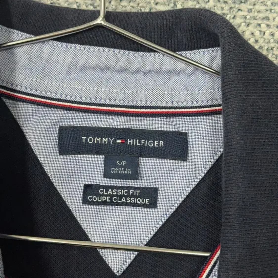 타미힐피거 네이비 로고 남성 반팔 카라티 S 상품이미지5
