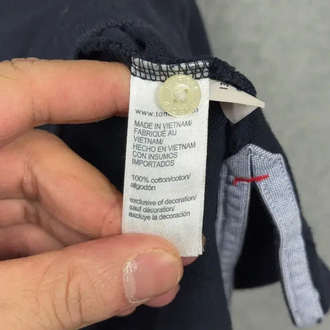 타미힐피거 네이비 로고 남성 반팔 카라티 S 상품이미지6