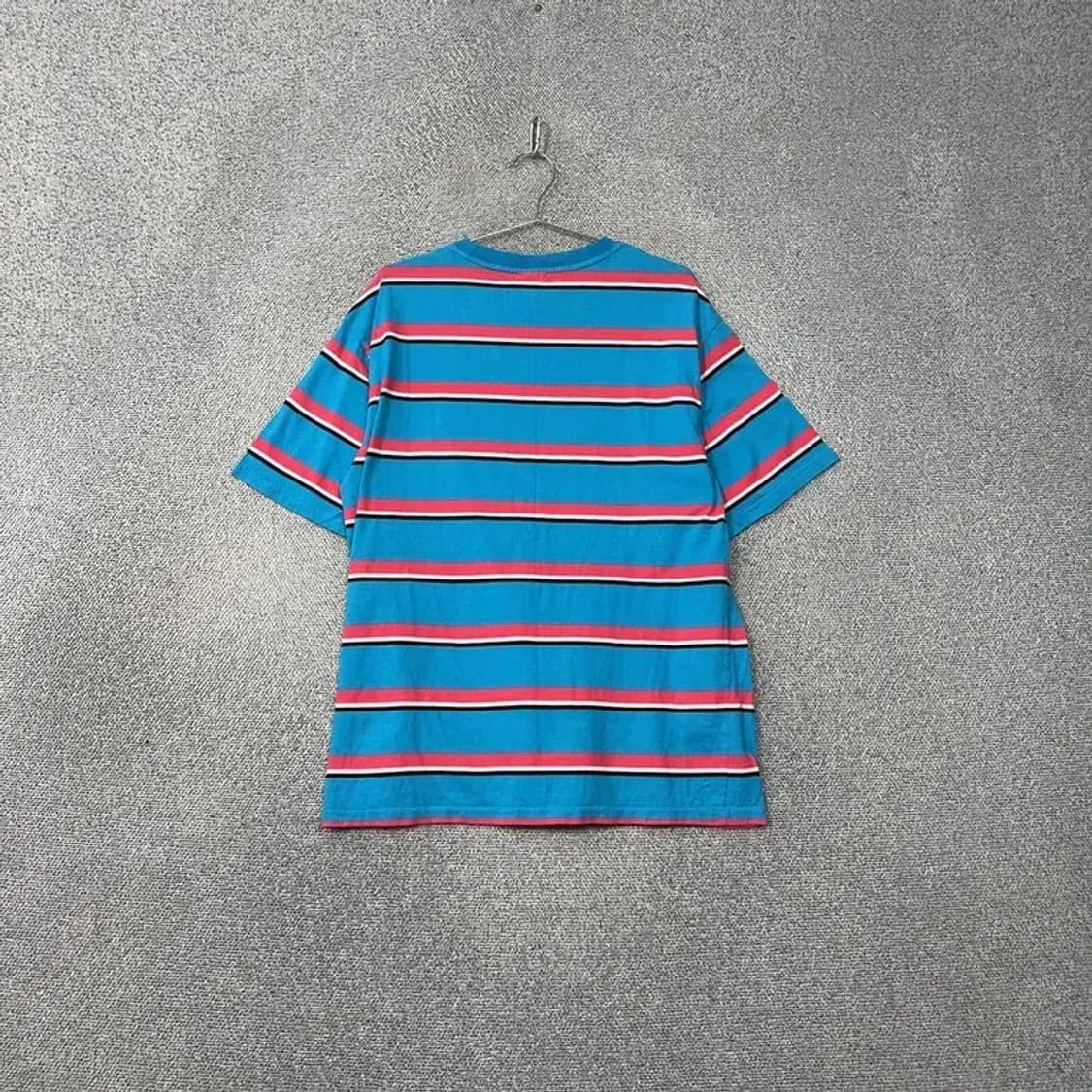 마하그리드 로고 스트라이프 라이트 블루 반팔 티 L 상품이미지2