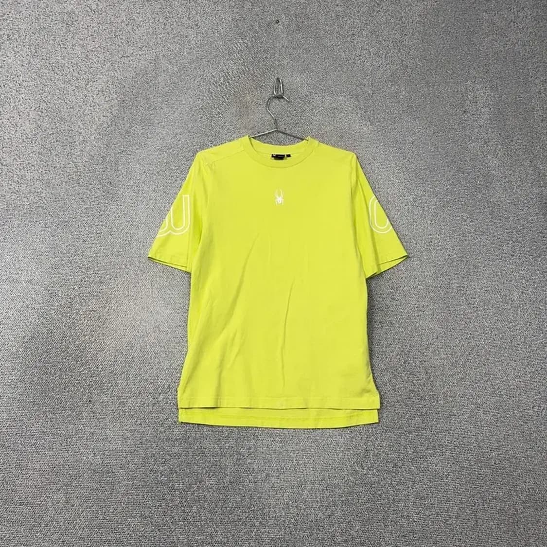 스파이더 형광 프린팅 센터 로고 기능성 반팔티 S 상품이미지1