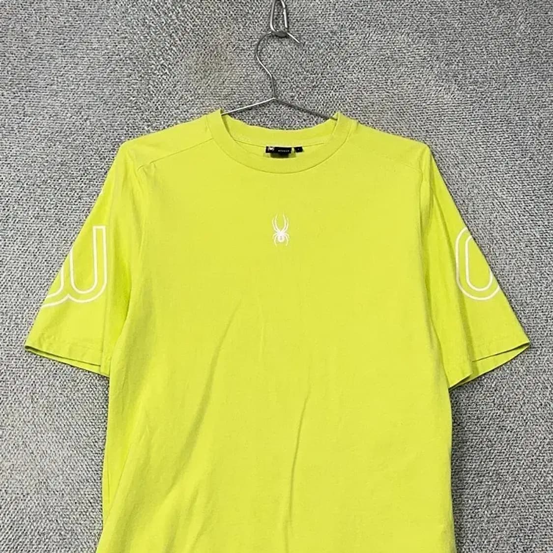 스파이더 형광 프린팅 센터 로고 기능성 반팔티 S 상품이미지3