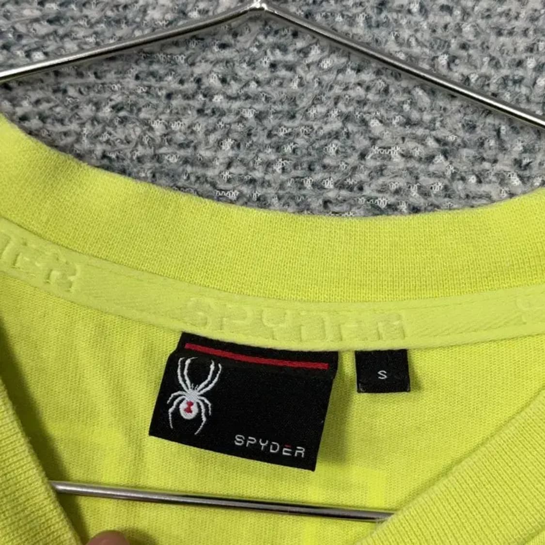 스파이더 형광 프린팅 센터 로고 기능성 반팔티 S 상품이미지5