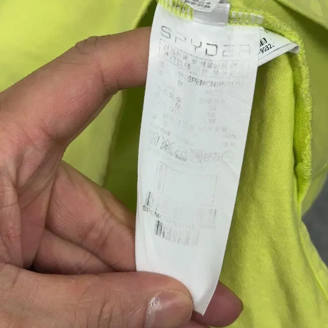 스파이더 형광 프린팅 센터 로고 기능성 반팔티 S 상품이미지6