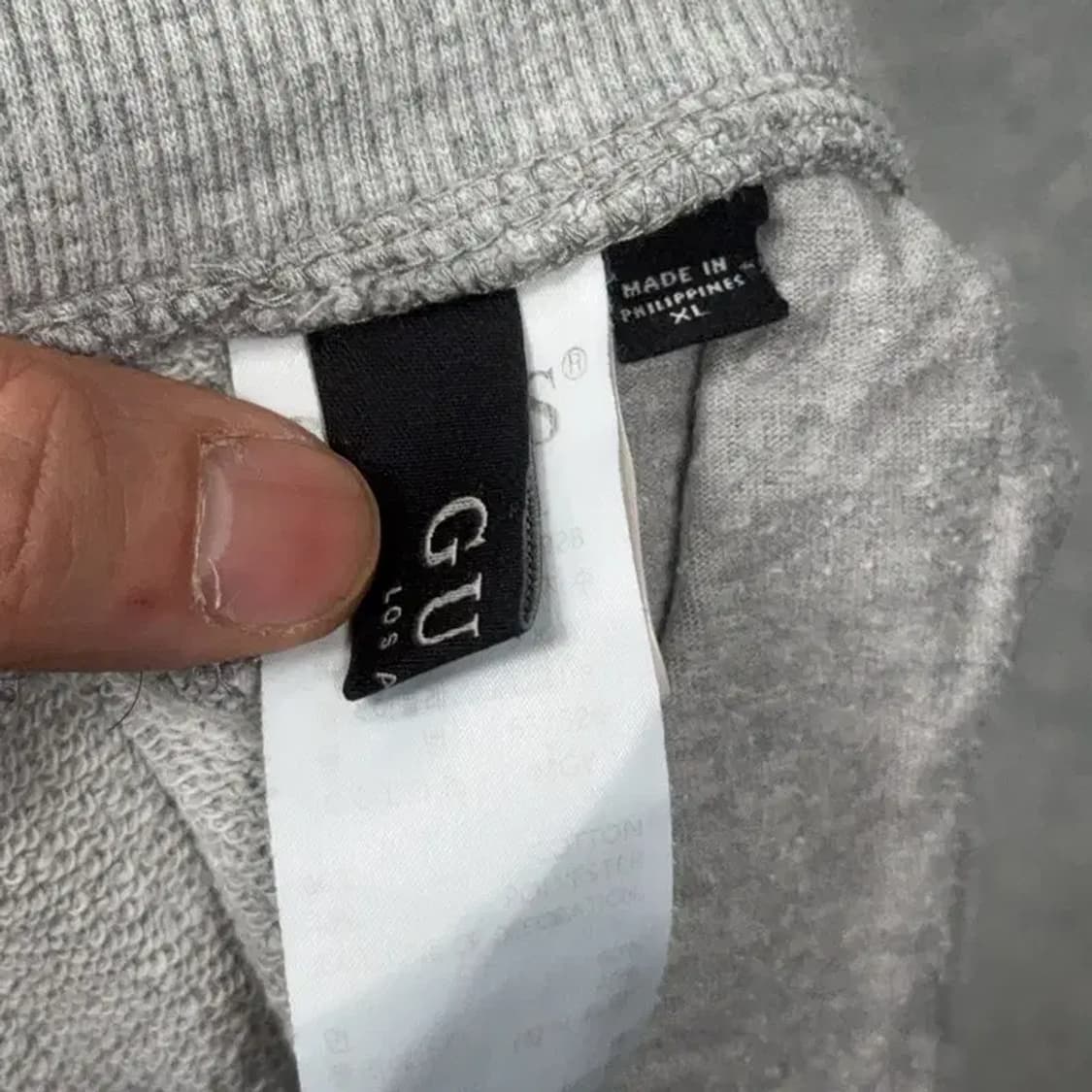 게스 라이트 그레이 로고 코튼 반바지 XL 상품이미지4