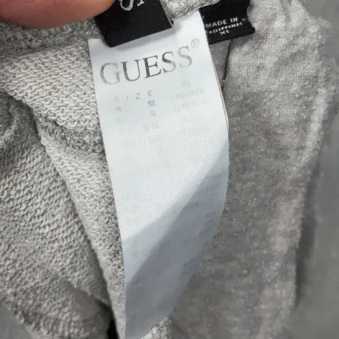 게스 라이트 그레이 로고 코튼 반바지 XL 상품이미지5