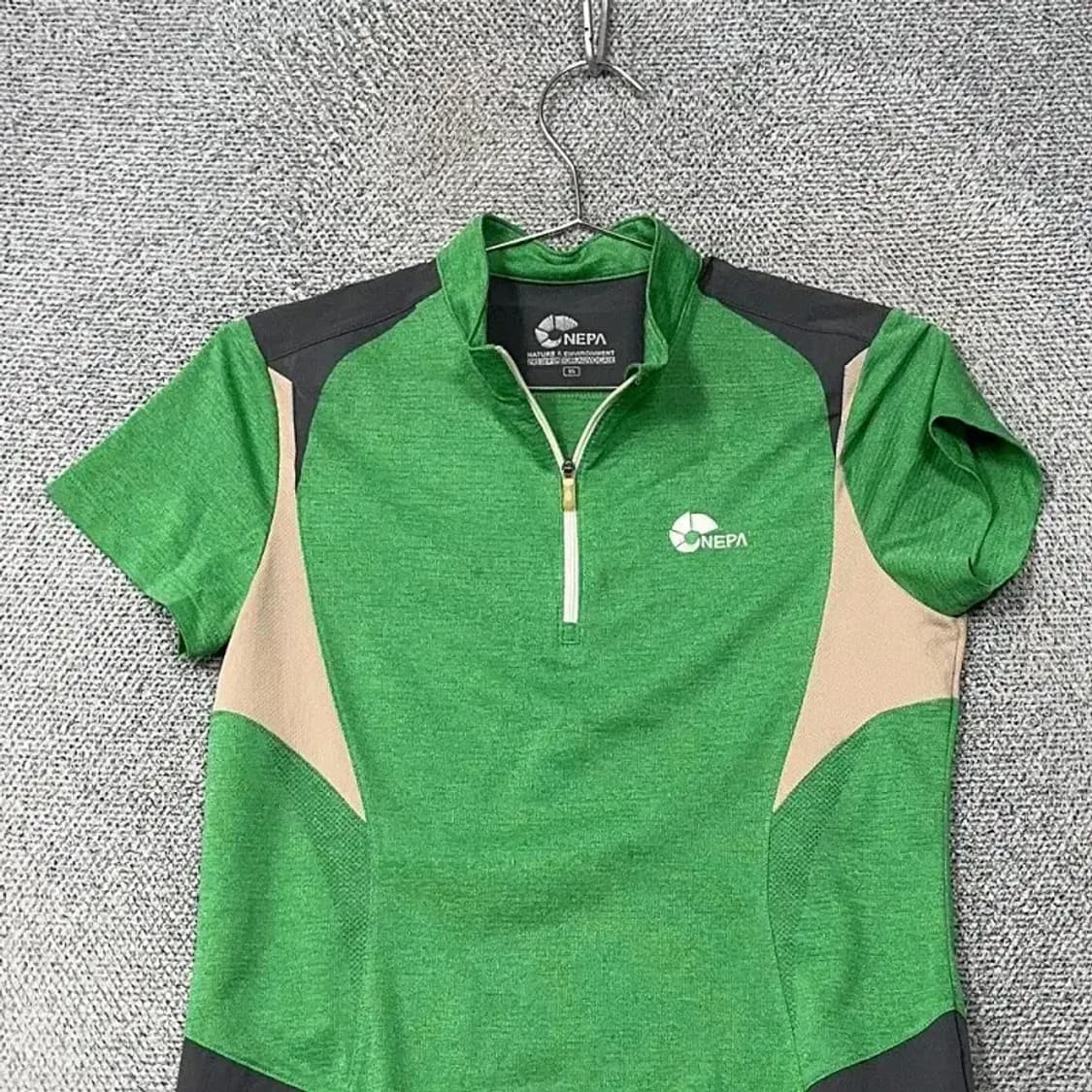 네파 그린 로고 등산 기능성 반집업 반팔티 95 상품이미지3