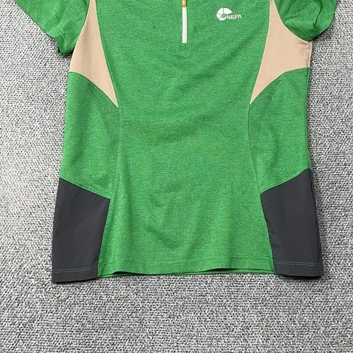 네파 그린 로고 등산 기능성 반집업 반팔티 95 상품이미지4