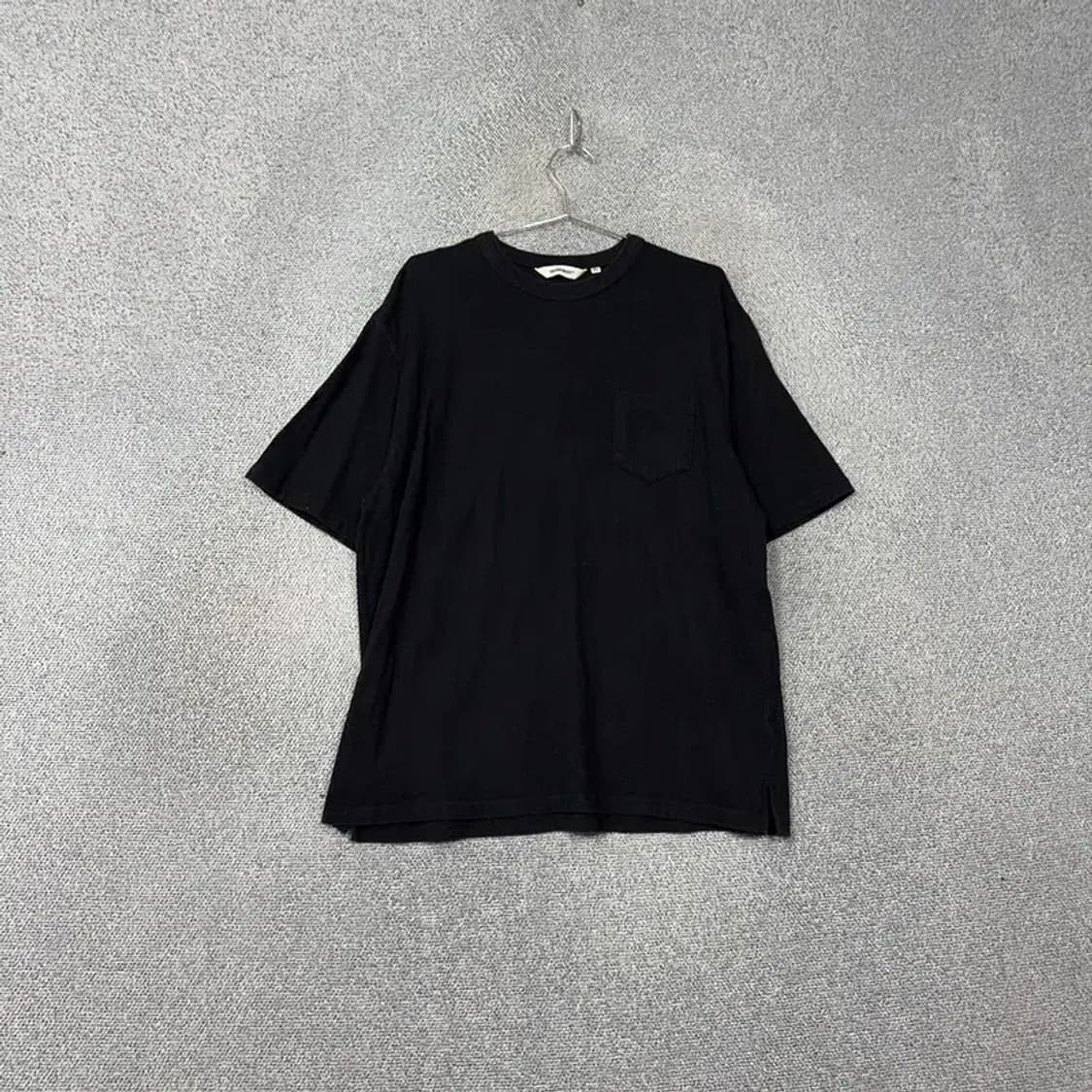 유니폼브릿지 블랙 무지 캐주얼 코튼 반팔 티 XL(110) 상품이미지1