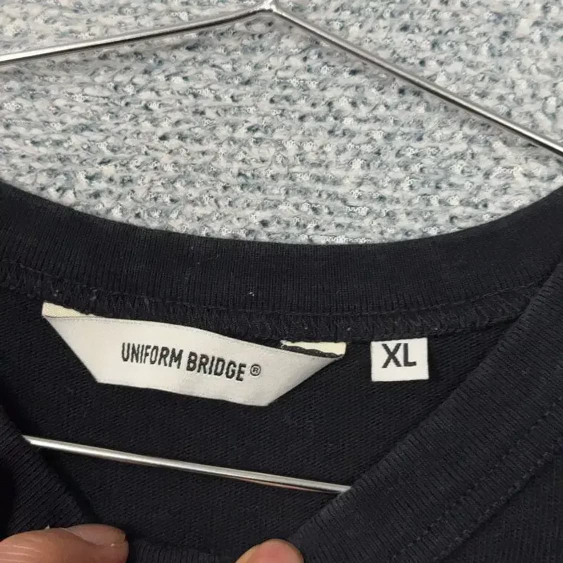 유니폼브릿지 블랙 무지 캐주얼 코튼 반팔 티 XL(110) 상품이미지3