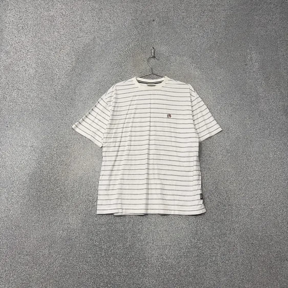 벤데이비스 스트라이프 로고 코튼 반팔티 L 상품이미지1