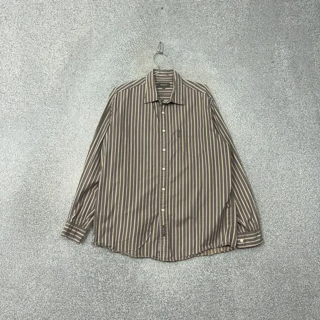 해지스 스트라이프 브라운 코튼 셔츠 105 상품이미지1