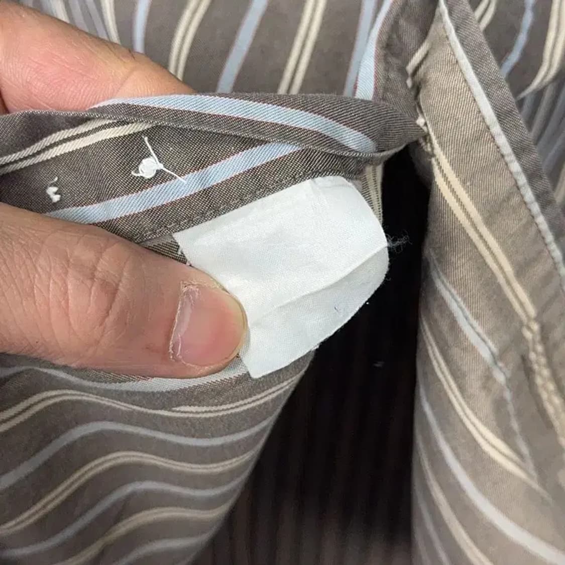 해지스 스트라이프 브라운 코튼 셔츠 105 상품이미지4