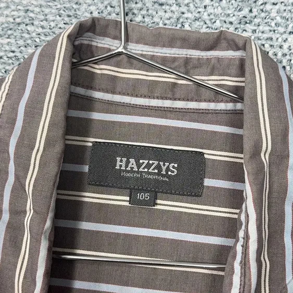 해지스 스트라이프 브라운 코튼 셔츠 105 상품이미지5