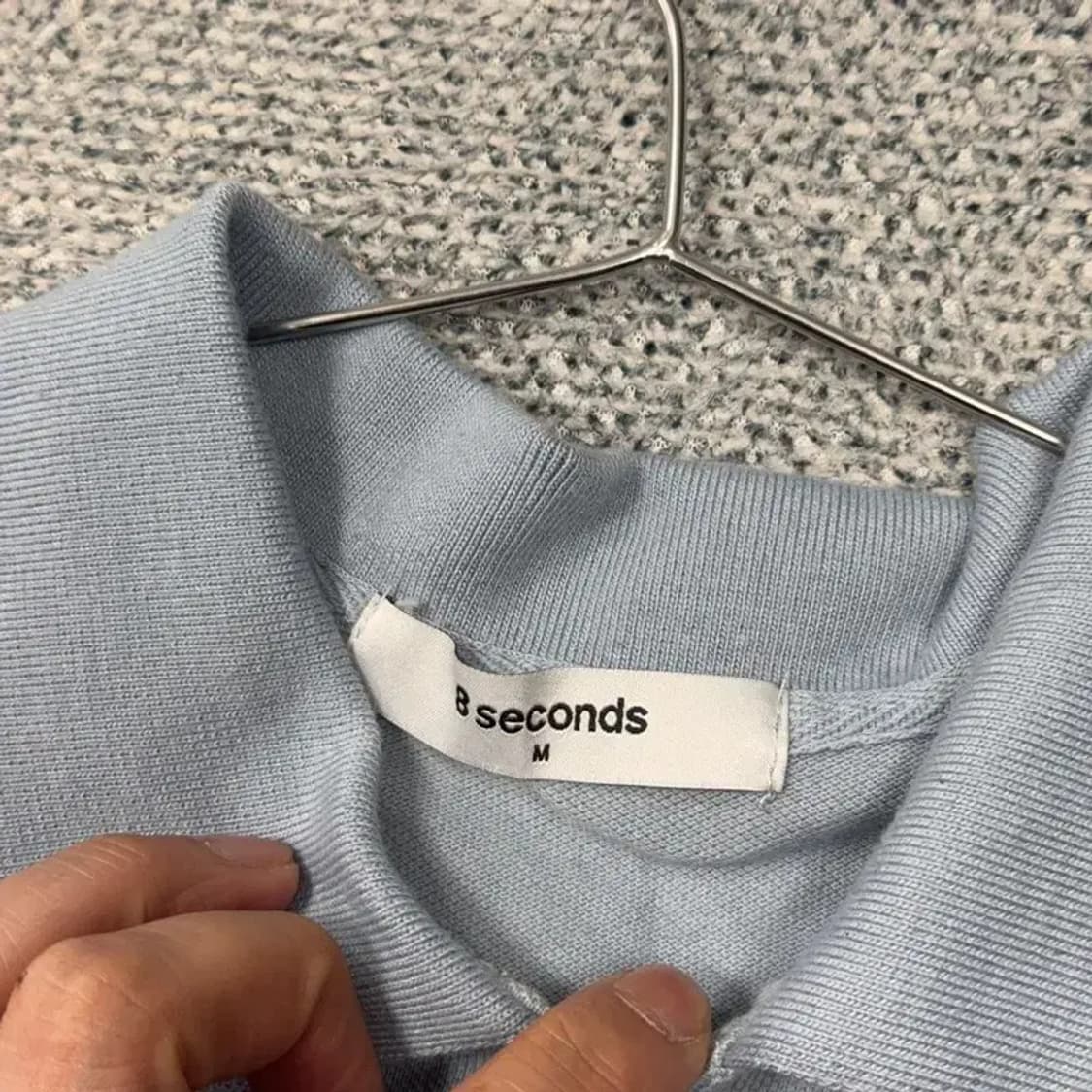 에잇세컨즈 캐주얼 라이트 블루 남성 반팔 카라티 M 상품이미지3