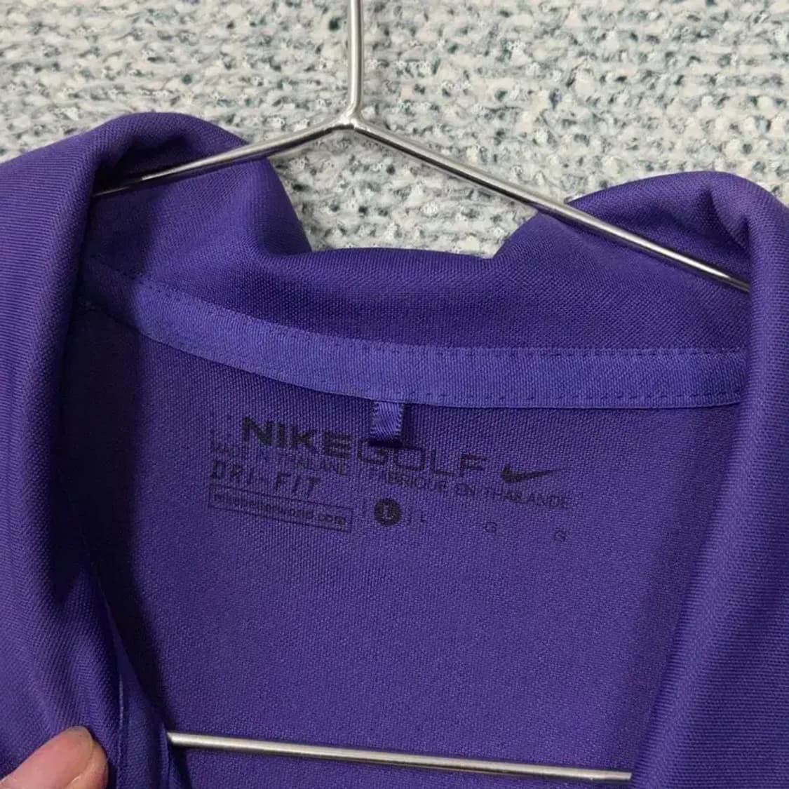 나이키 퍼플 로고 여성 반팔 카라티 L 상품이미지3