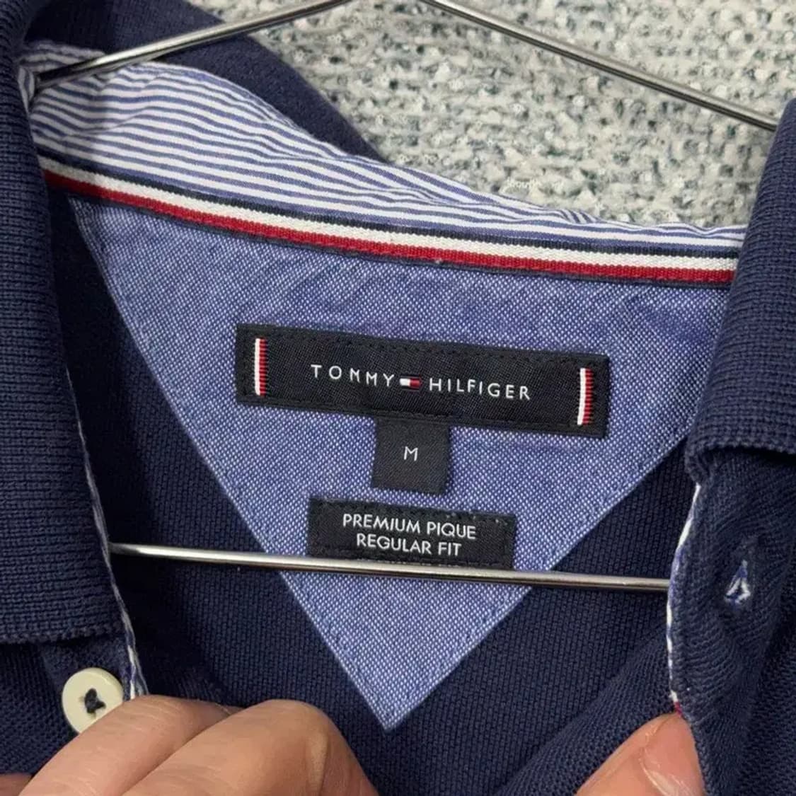 타미힐피거 네이비 로고 남성 반팔 카라티 M 상품이미지5